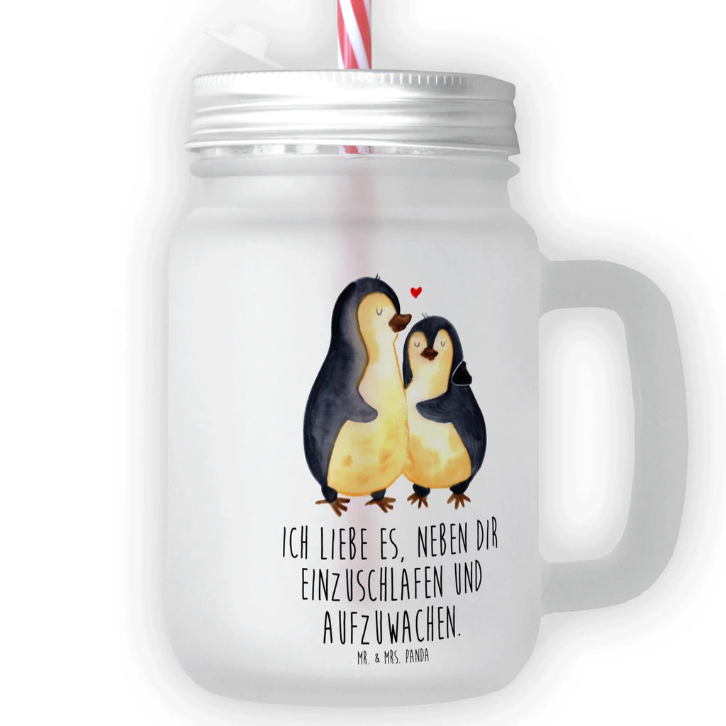 Trinkglas Mason Jar Pinguine Einschlafen Mason Jar, Glas, Trinkglas, Henkelglas, Sommerglas, Einmachglas, Cocktailglas, Cocktail-Glas, Mason Jar Trinkglas, Satiniertes Glas, Retro-Glas, Strohhalm Glas, Schraubdeckel Glas, Sommerparty Einrichtung, Liebe, Partner, Freund, Freundin, Ehemann, Ehefrau, Heiraten, Verlobung, Heiratsantrag, Liebesgeschenk, Jahrestag, Hocheitstag, Valentinstag, Geschenk für Frauen, Hochzeitstag, Mitbringsel, Geschenk für Freundin, Geschenk für Partner, Liebesbeweis, für Männer, für Ehemann