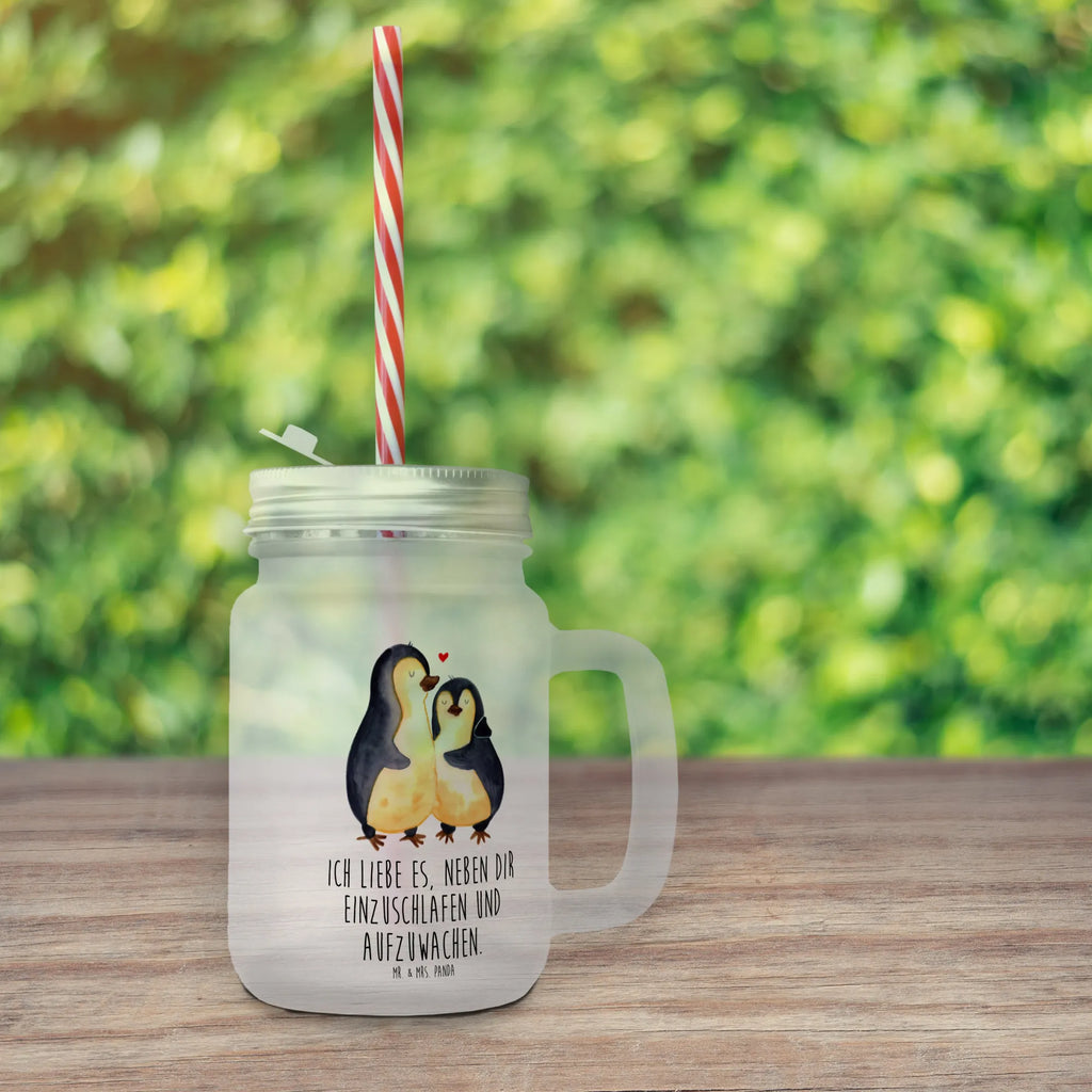 Trinkglas Mason Jar Pinguine Einschlafen Mason Jar, Glas, Trinkglas, Henkelglas, Sommerglas, Einmachglas, Cocktailglas, Cocktail-Glas, Mason Jar Trinkglas, Satiniertes Glas, Retro-Glas, Strohhalm Glas, Schraubdeckel Glas, Sommerparty Einrichtung, Liebe, Partner, Freund, Freundin, Ehemann, Ehefrau, Heiraten, Verlobung, Heiratsantrag, Liebesgeschenk, Jahrestag, Hocheitstag, Valentinstag, Geschenk für Frauen, Hochzeitstag, Mitbringsel, Geschenk für Freundin, Geschenk für Partner, Liebesbeweis, für Männer, für Ehemann