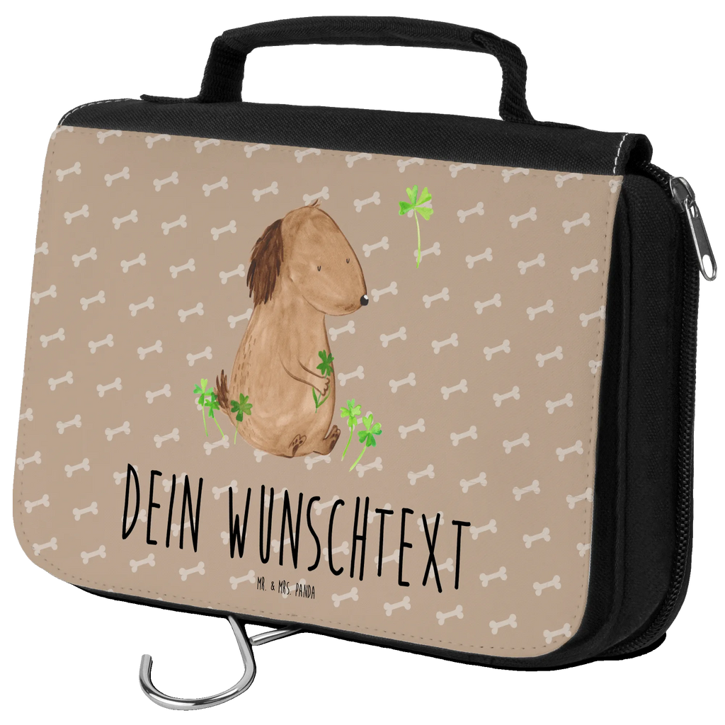 Personalisierter Kulturbeutel Hund Kleeblatt Personalisierter Kulturbeutel, Personalisierte Waschtasche, Personalisierte Kosmetiktasche, Damen, Herren, Personalisierte Aufbewahrungstasche, Personalisierte Schminktasche, Personalisierter Kosmetikbeutel, Personalisierter Organizer, Personalisierte Kulturtasche, Personalisierte Schminkutensil, Personalisierung, Wunschtext, Wunschname, Selbst bedrucken, Kulturbeutel mit Namen, Hund, Hundemotiv, Haustier, Hunderasse, Tierliebhaber, Hundebesitzer, Sprüche, Kleeblatt, Glück, Tagträume, Motivation, Neuanfang, Geschenk, Glücksbringer, Selbstliebe, Achtsamkeit