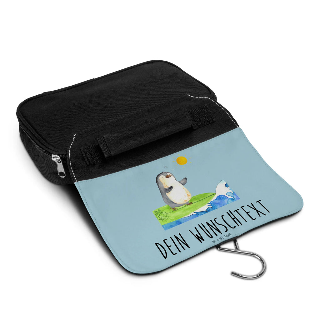 Personalisierter Kulturbeutel Pinguin Surfer Personalisierter Kulturbeutel, Personalisierte Waschtasche, Personalisierte Kosmetiktasche, Damen, Herren, Personalisierte Aufbewahrungstasche, Personalisierte Schminktasche, Personalisierter Kosmetikbeutel, Personalisierter Organizer, Personalisierte Kulturtasche, Personalisierte Schminkutensil, Personalisierung, Wunschtext, Wunschname, Selbst bedrucken, Kulturbeutel mit Namen, Pinguin, Pinguine, surfen, Surfer, Hawaii, Urlaub, Wellen, Wellen reiten, Portugal