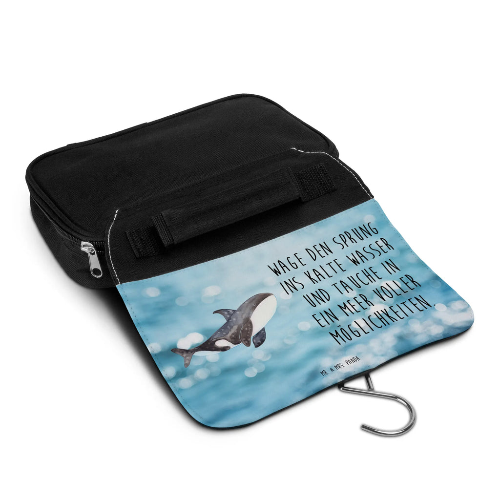 Kulturbeutel Orca Kulturbeutel, Zum Aufhängen, Waschtasche, Kosmetiktasche, Damen, Herren, Aufbewahrungstasche, Schminktasche, Kosmetikbeutel, Organizer, Kulturtasche, Schminkutensil, Meerestiere, Meer, Urlaub, Orca, Orcas, Killerwal, Wal, Möglichkeiten, Büro, Arbeit, Motivation, Selbstliebe, Neustart, Startup