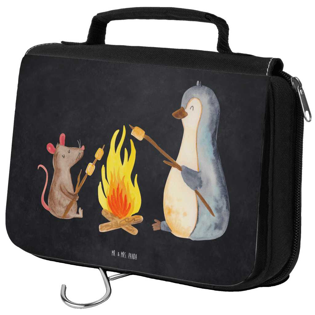 Kulturbeutel Pinguin Lagerfeuer Kulturbeutel, Zum Aufhängen, Waschtasche, Kosmetiktasche, Damen, Herren, Aufbewahrungstasche, Schminktasche, Kosmetikbeutel, Organizer, Kulturtasche, Schminkutensil, Pinguin, Maus, Pinguine, Lagerfeuer, Leben, Arbeit, Job, Motivation, Büro, Büroalltag, Lebensspruch, Lebensmotivation, Neustart, Liebe, grillen, Feuer, Marshmallows