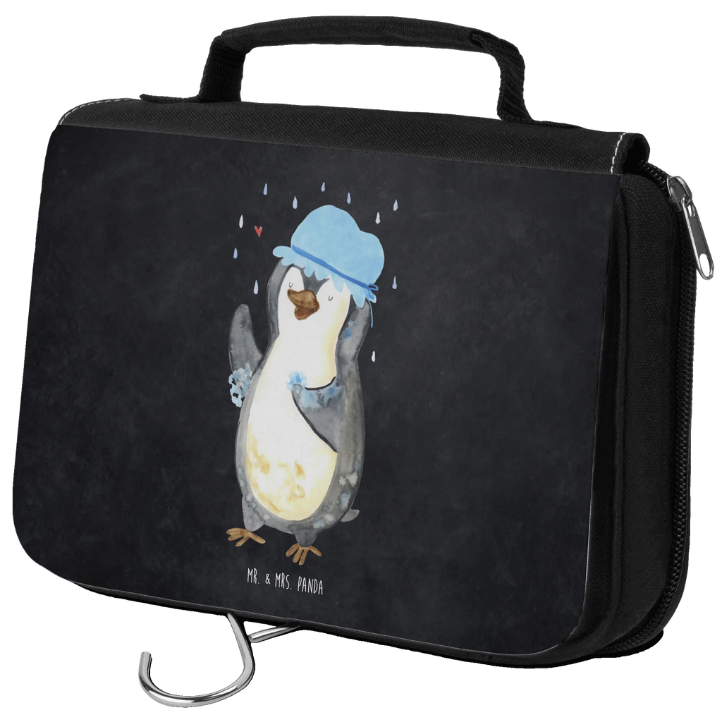 Kulturbeutel Pinguin Duschen Kulturbeutel, Zum Aufhängen, Waschtasche, Kosmetiktasche, Damen, Herren, Aufbewahrungstasche, Schminktasche, Kosmetikbeutel, Organizer, Kulturtasche, Schminkutensil, Pinguin, Pinguine, Dusche, duschen, Lebensmotto, Motivation, Neustart, Neuanfang, glücklich sein