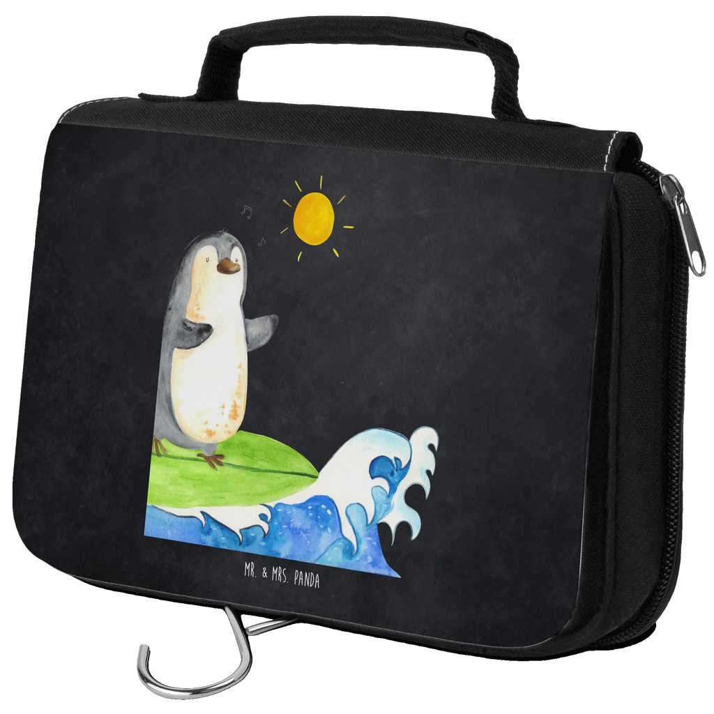 Kulturbeutel Pinguin Surfer Kulturbeutel, Zum Aufhängen, Waschtasche, Kosmetiktasche, Damen, Herren, Aufbewahrungstasche, Schminktasche, Kosmetikbeutel, Organizer, Kulturtasche, Schminkutensil, Pinguin, Pinguine, surfen, Surfer, Hawaii, Urlaub, Wellen, Wellen reiten, Portugal