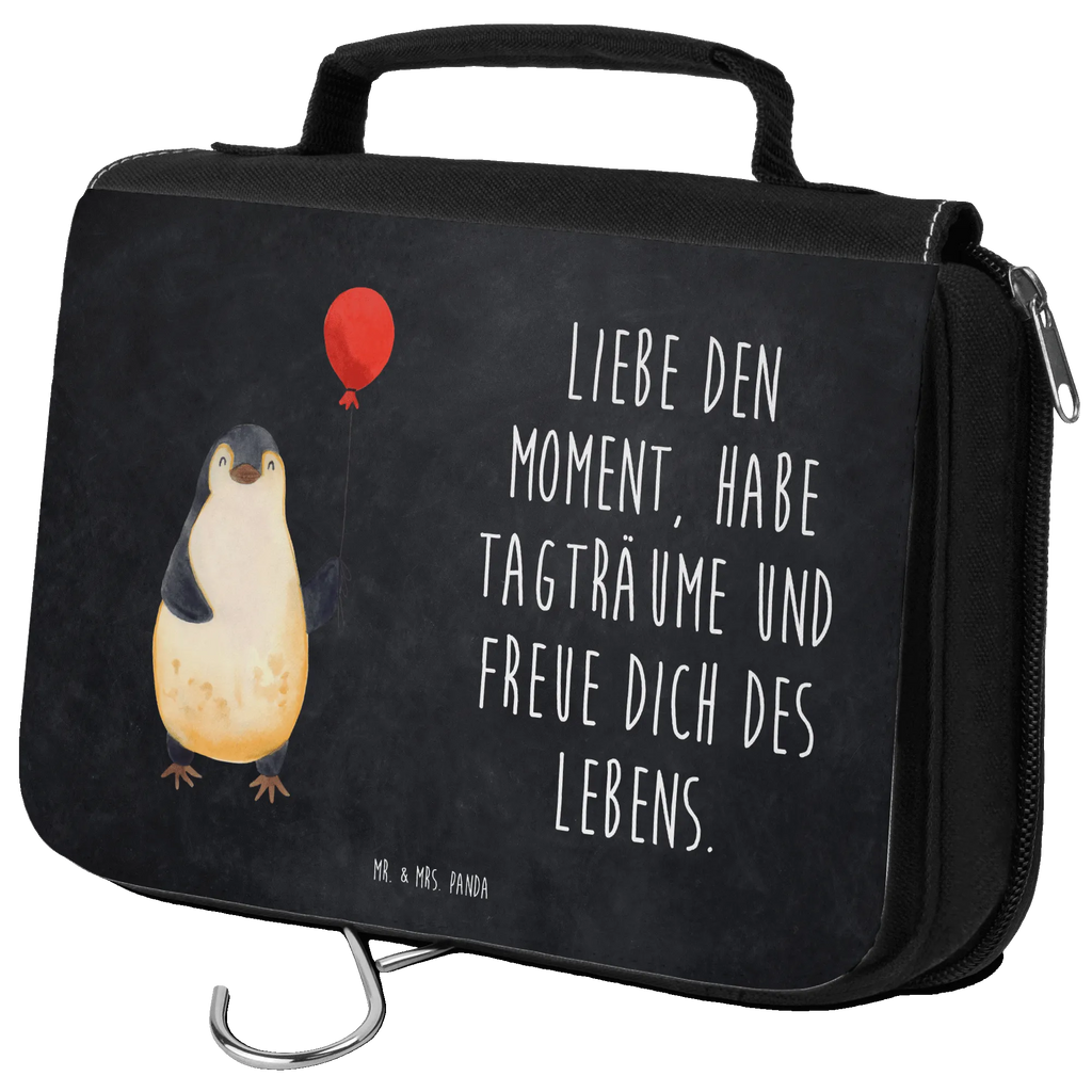 Kulturbeutel Pinguin Luftballon Kulturbeutel, Zum Aufhängen, Waschtasche, Kosmetiktasche, Damen, Herren, Aufbewahrungstasche, Schminktasche, Kosmetikbeutel, Organizer, Kulturtasche, Schminkutensil, Pinguin, Pinguine, Luftballon, Tagträume, Lebenslust, Geschenk Freundin, Geschenkidee, beste Freundin, Motivation, Neustart, neues Leben, Liebe, Glück