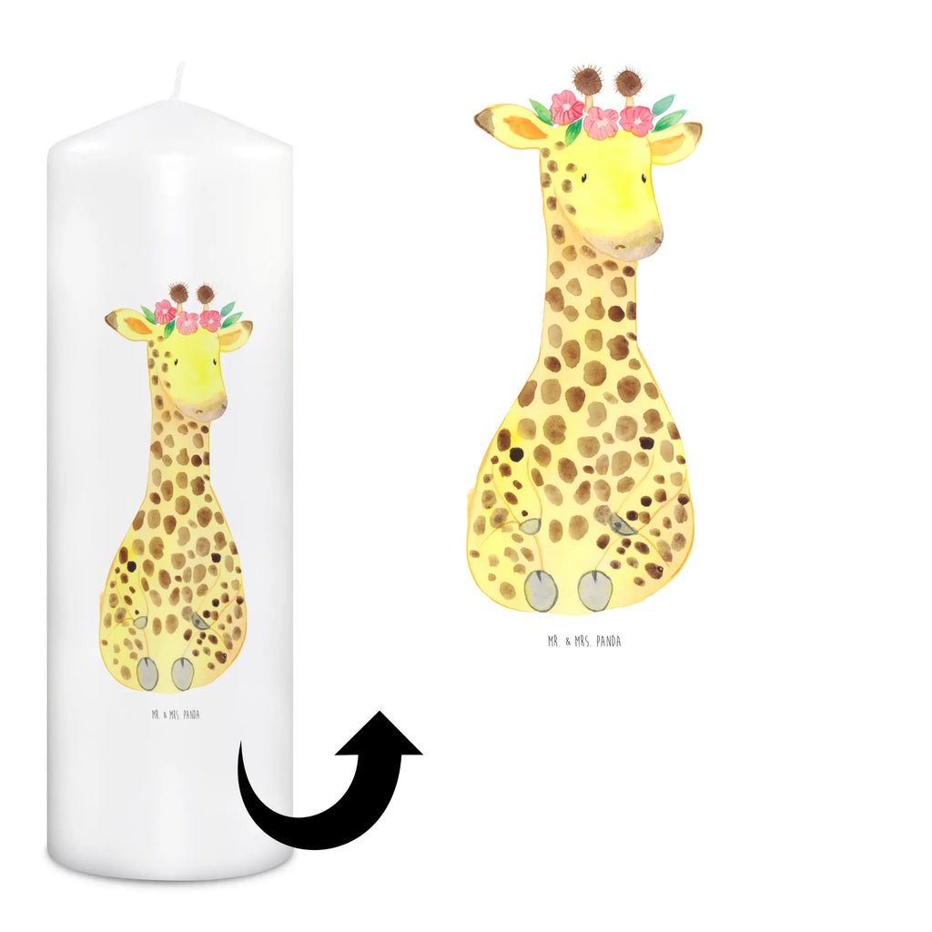 Kerze Giraffe Blumenkranz Kerze, Taufkerze, Kommunionskerze, Geburtstagskerze, Geschenk Kerze, Taufgeschenk Kerze, Kerze mit Druck, Besondere Kerze, Geschenkidee Kerze, Kerze für Kommunion, Geburtstag Kerze, Kommunion Kerze, Afrika, Wildtiere, Giraffe, Blumenkranz, Abenteurer, Selbstliebe, Freundin