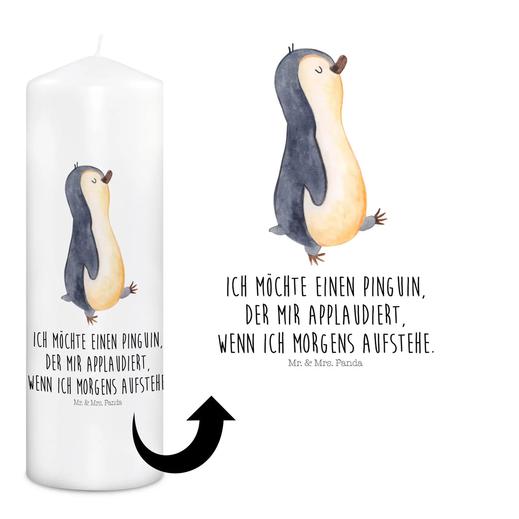 Kerze Pinguin marschierend Kerze, Taufkerze, Kommunionskerze, Geburtstagskerze, Geschenk Kerze, Taufgeschenk Kerze, Kerze mit Druck, Besondere Kerze, Geschenkidee Kerze, Kerze für Kommunion, Geburtstag Kerze, Kommunion Kerze, Pinguin, Pinguine, Frühaufsteher, Langschläfer, Bruder, Schwester, Familie