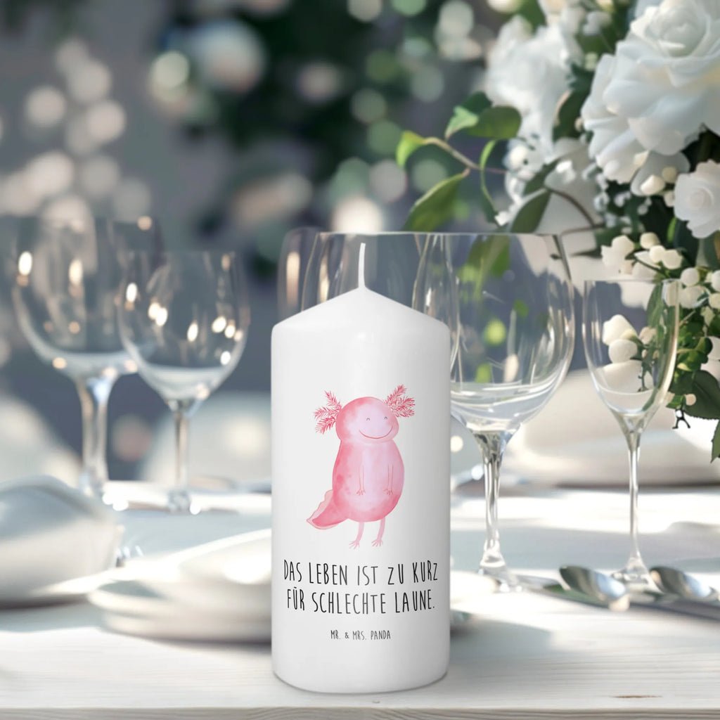 Candle axolotl Happy Kerze, Taufkerze, Kommunionskerze, Geburtstagskerze, Geschenk Kerze, Taufgeschenk Kerze, Kerze mit Druck, Besondere Kerze, Geschenkidee Kerze, Kerze für Kommunion, Geburtstag Kerze, Kommunion Kerze, Axolotl, Molch, Axolot, Schwanzlurch, Lurch, Lurche, Motivation, gute Laune