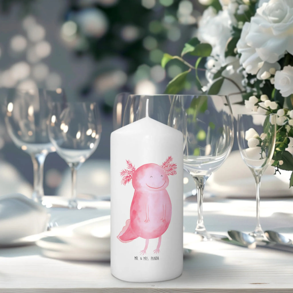 Candle axolotl Happy Kerze, Taufkerze, Kommunionskerze, Geburtstagskerze, Geschenk Kerze, Taufgeschenk Kerze, Kerze mit Druck, Besondere Kerze, Geschenkidee Kerze, Kerze für Kommunion, Geburtstag Kerze, Kommunion Kerze, Axolotl, Molch, Axolot, Schwanzlurch, Lurch, Lurche, Motivation, gute Laune