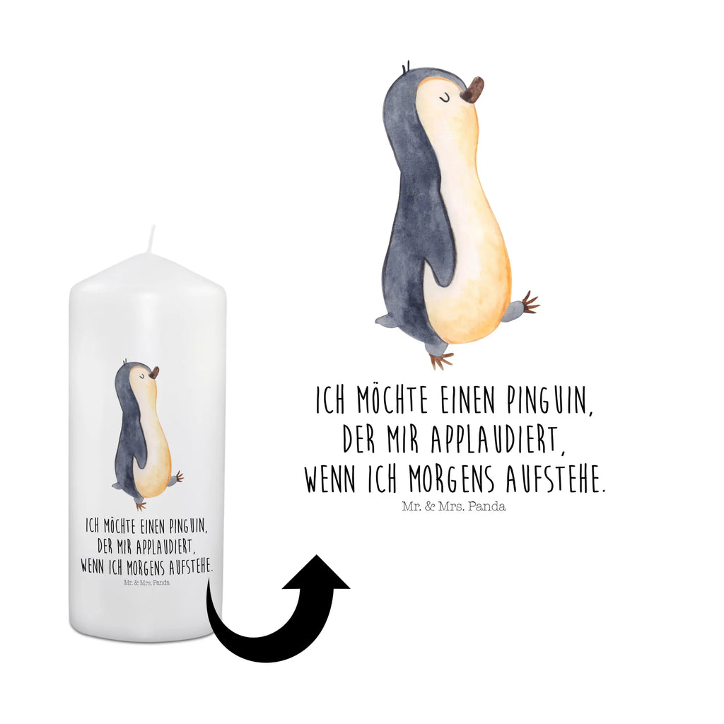 Kerze Pinguin marschierend Kerze, Taufkerze, Kommunionskerze, Geburtstagskerze, Geschenk Kerze, Taufgeschenk Kerze, Kerze mit Druck, Besondere Kerze, Geschenkidee Kerze, Kerze für Kommunion, Geburtstag Kerze, Kommunion Kerze, Pinguin, Pinguine, Frühaufsteher, Langschläfer, Bruder, Schwester, Familie