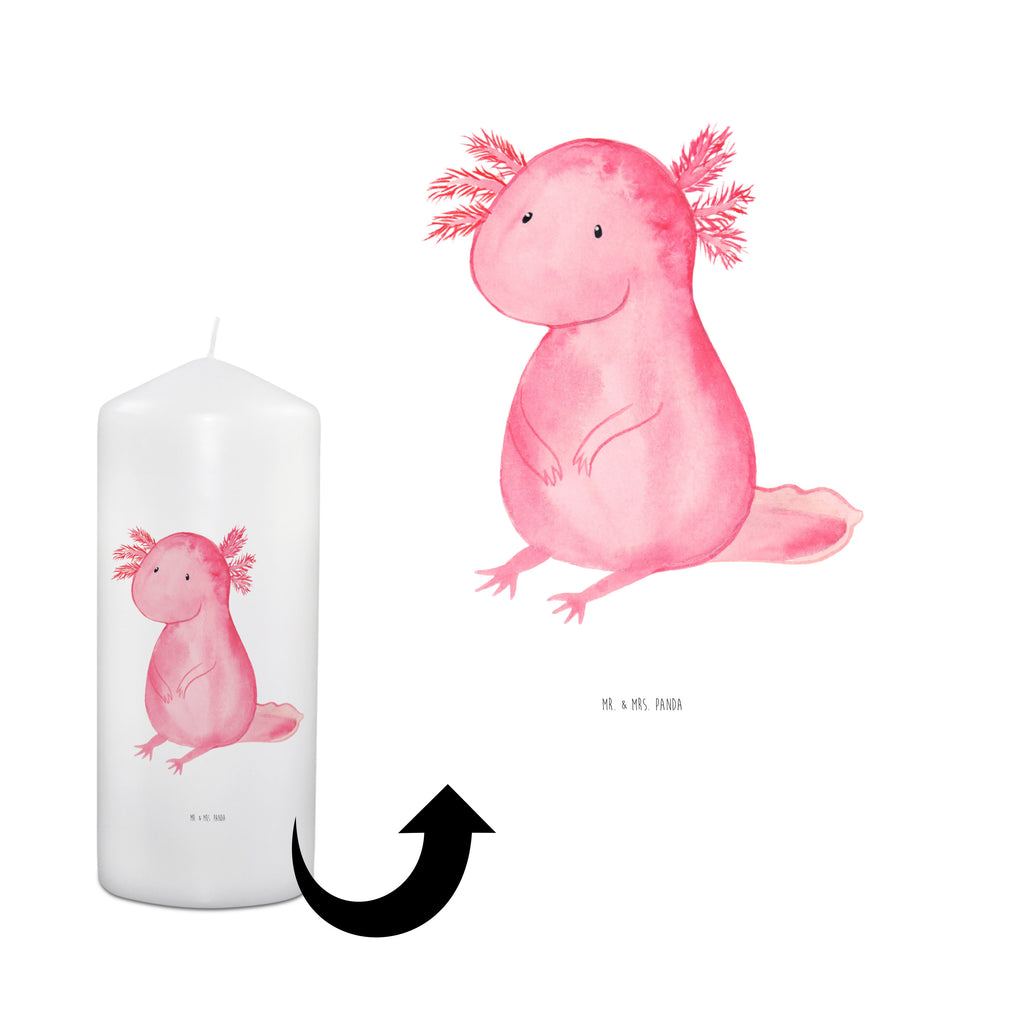 Kerze Axolotl Kerze, Taufkerze, Kommunionskerze, Geburtstagskerze, Geschenk Kerze, Taufgeschenk Kerze, Kerze mit Druck, Besondere Kerze, Geschenkidee Kerze, Kerze für Kommunion, Geburtstag Kerze, Kommunion Kerze, Axolotl, Molch, Axolot, vergnügt, fröhlich, zufrieden, Lebensstil, Weisheit, Lebensweisheit, Liebe, Freundin