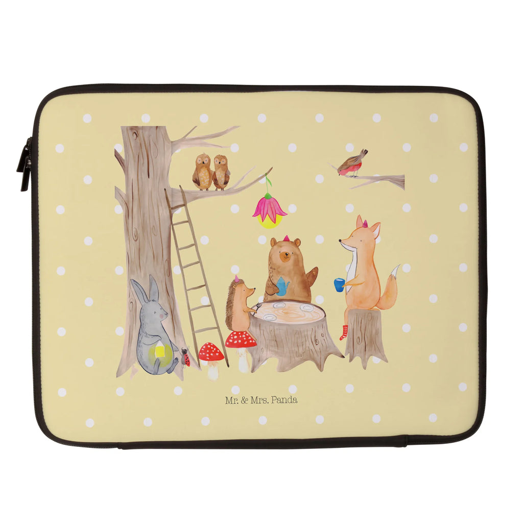 Notebook Tasche Waldtiere Picknick Notebook Tasche, Laptop, Computertasche, Tasche, Notebook-Tasche, Notebook-Reisehülle, Notebook Schutz, Tiermotive, Gute Laune, lustige Sprüche, Tiere, Waldtiere, Picknick, Wald, Fuchs, Hase, Igel, Maus, Eichhörnchen