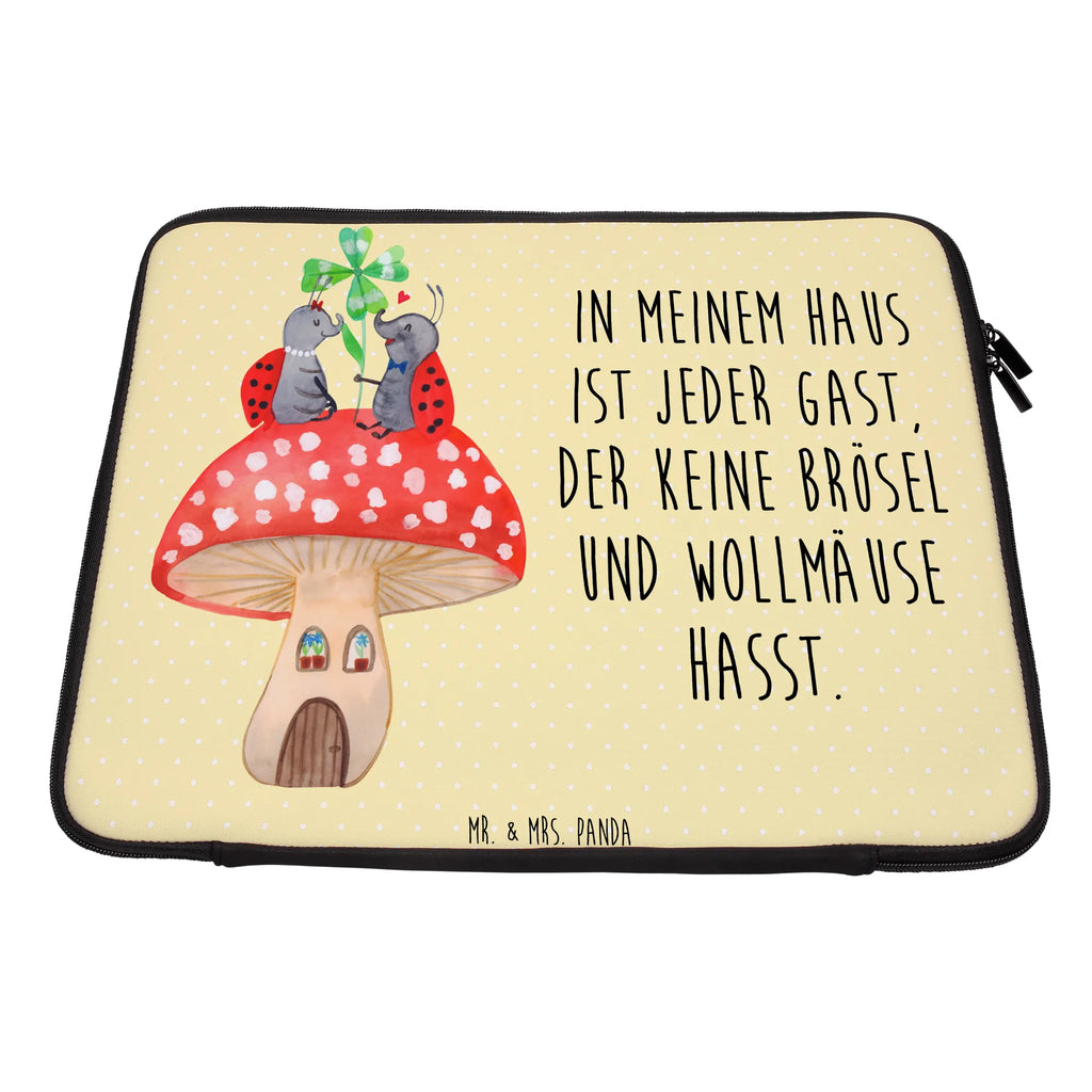 Notebook Tasche Marienkäfer Fliegenpilz Notebook Tasche, Laptop, Computertasche, Tasche, Notebook-Tasche, Notebook-Reisehülle, Notebook Schutz, Tiermotive, Gute Laune, lustige Sprüche, Tiere, Haus, Wohnung, zuhause, Fliegenpilz, Marienkäfer, Fleigenpilzhaus