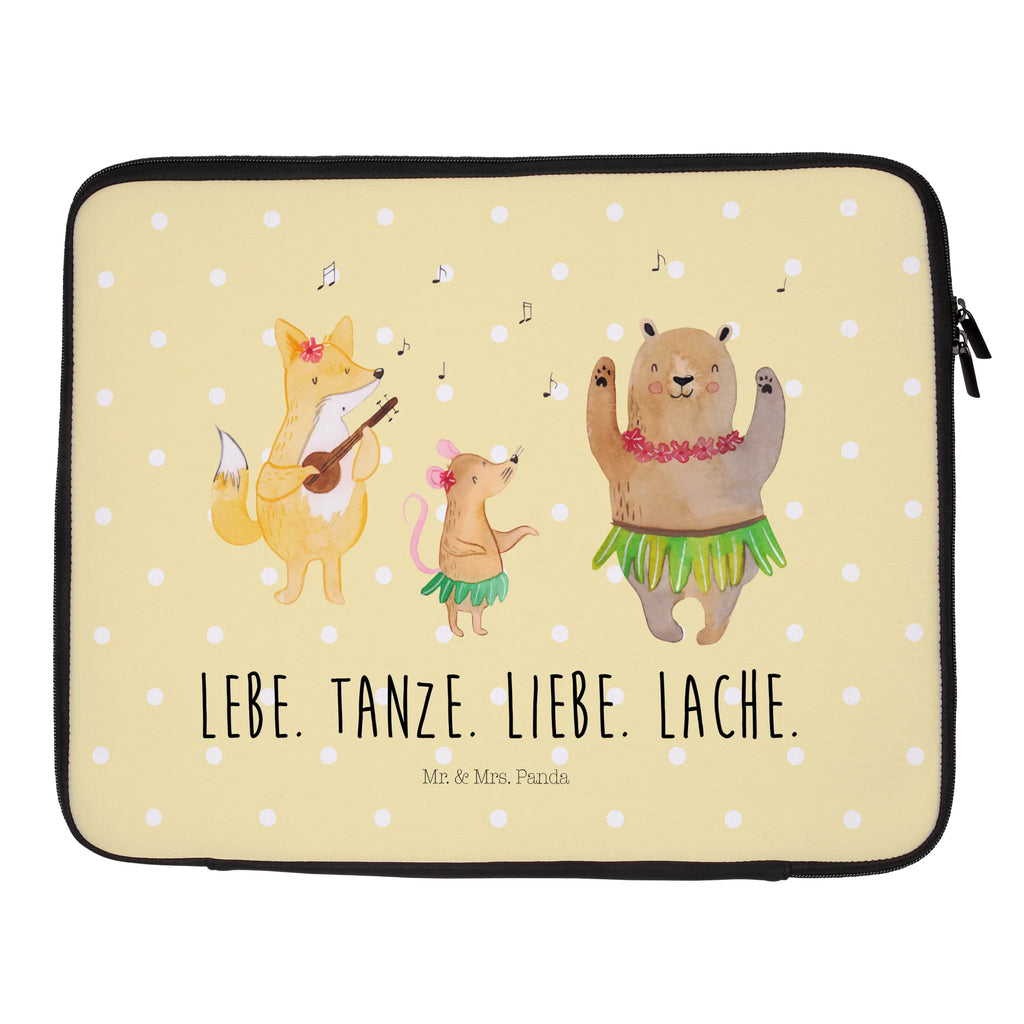 Notebook Tasche Waldtiere Aloha Notebook Tasche, Laptop, Computertasche, Tasche, Notebook-Tasche, Notebook-Reisehülle, Notebook Schutz, Tiermotive, Gute Laune, lustige Sprüche, Tiere, Wald, Waldtiere, Musik, Aloha, Bär, Hase, Igel, Tanzen, Leben, Lachen