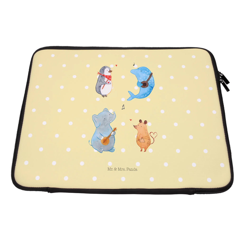 Notebook Tasche Big Band Notebook Tasche, Laptop, Computertasche, Tasche, Notebook-Tasche, Notebook-Reisehülle, Notebook Schutz, Tiermotive, Gute Laune, lustige Sprüche, Tiere, Hund, Pinguin, Maus, Elefant, Delfin, Gitarre, Band, Triangel, Musikanten, Musik