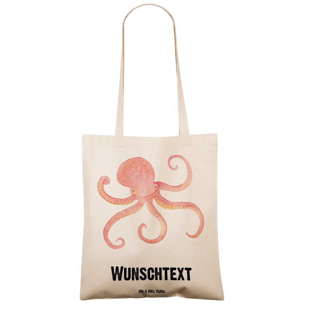 Personalisierte Tragetasche Tintenfisch Personalisierte Beuteltasche, Personalisierter Beutel, Personalisierte Einkaufstasche, Personalisierter Jutebeutel, Personalisierter Stoffbeutel, Tragetasche mit Namen, Einkaufstasche mit Namen, Stoffbeutel mit Namen, Personalisierte Tasche, Personalisierte Jutetasche, Personalisierte Kindergartentasche, Tiermotive, Gute Laune, lustige Sprüche, Tiere, Meer, Meerestier, Krake, Tintenfisch, Arme, Wasser, Ozean