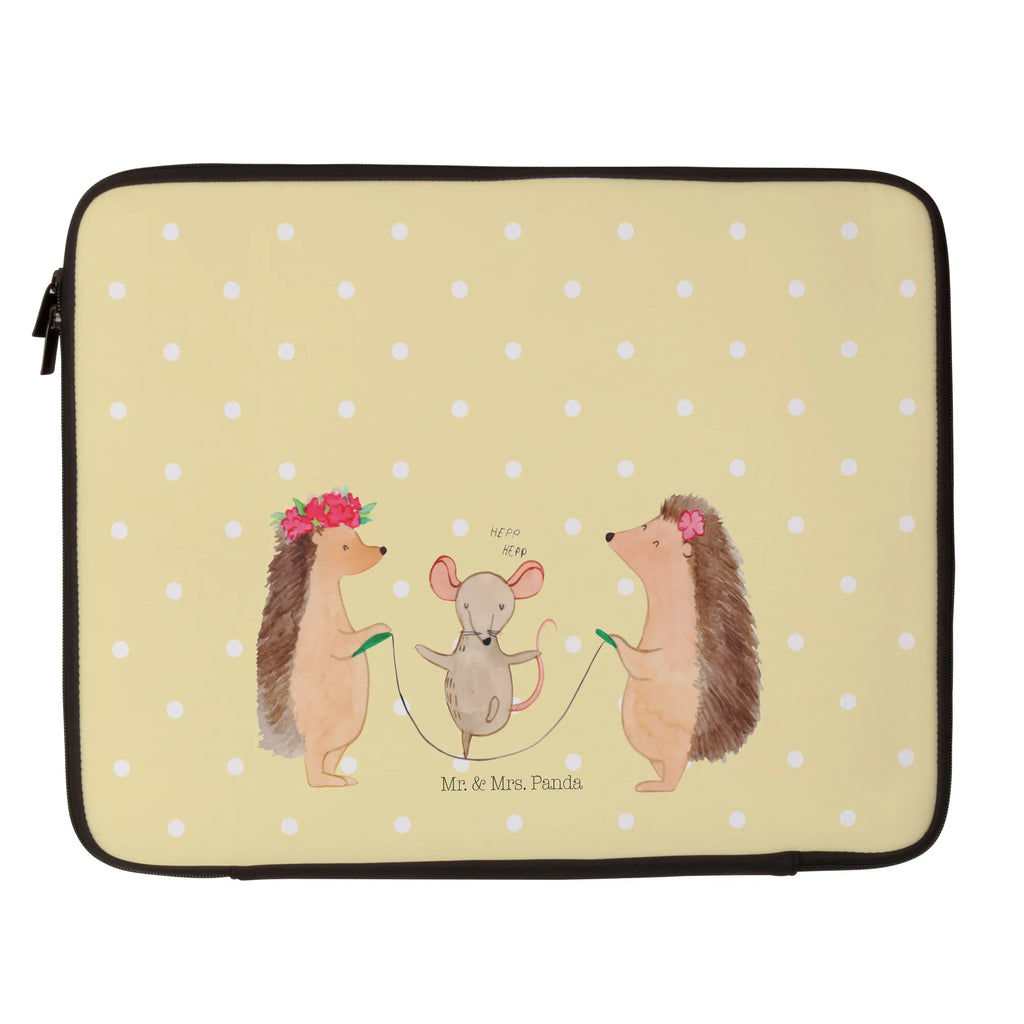 Notebook Tasche Igel Seilhüpfen Notebook Tasche, Laptop, Computertasche, Tasche, Notebook-Tasche, Notebook-Reisehülle, Notebook Schutz, Tiermotive, Gute Laune, lustige Sprüche, Tiere, Igel, Maus, Seilspringen, Seilhüpfen, Kinder, Kindergarten