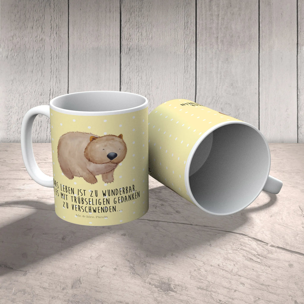 Kindertasse Wombat Kindertasse, Kinder Tasse, Kunststoff Tasse, Kindergarten Tasse, Trinkbecher, Camping Becher, Kaffeetasse, Kunststoffbecher, Kindergartenbecher, Outdoorgeschirr, Kunststoffgeschirr, Reisebecher, Reisetasse, Kinderbecher, Bruchfeste Tasse, Bruchsichere Tasse, Plastik Tasse, Plastiktasse, Tiermotive, Gute Laune, lustige Sprüche, Tiere, Wombat, Das Leben ist schön, Motivation, Spruch, Australien