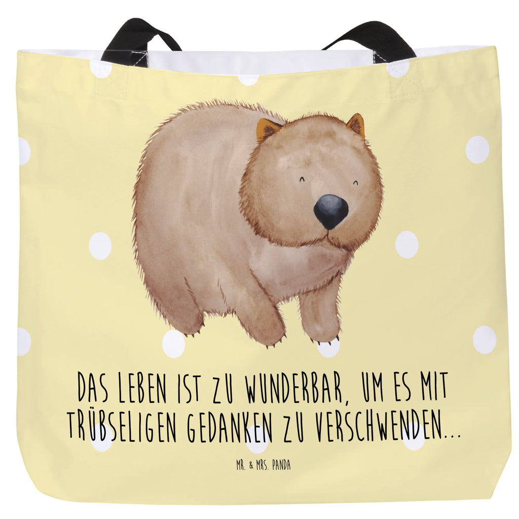 Shopper Wombat Beutel, Einkaufstasche, Tasche, Strandtasche, Einkaufsbeutel, Shopper, Schultasche, Freizeittasche, Tragebeutel, Schulbeutel, Alltagstasche, Tiermotive, Gute Laune, lustige Sprüche, Tiere, Wombat, Das Leben ist schön, Motivation, Spruch, Australien