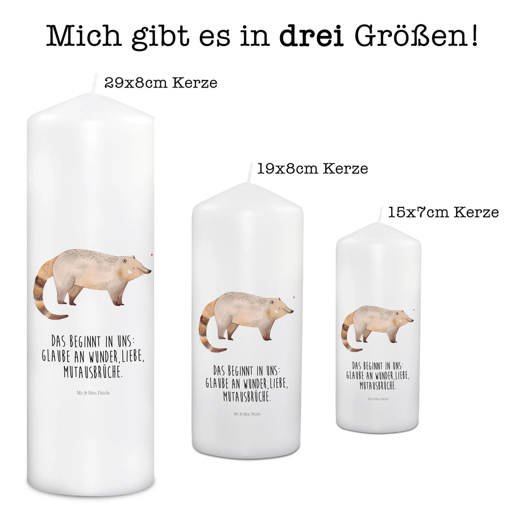 Kerze Nasenbär Kerze, Taufkerze, Kommunionskerze, Geburtstagskerze, Geschenk Kerze, Taufgeschenk Kerze, Kerze mit Druck, Besondere Kerze, Geschenkidee Kerze, Kerze für Kommunion, Geburtstag Kerze, Kommunion Kerze, Tiermotive, Gute Laune, lustige Sprüche, Tiere, Nasenbär, Nasenbären, Rüsselbär, Bär