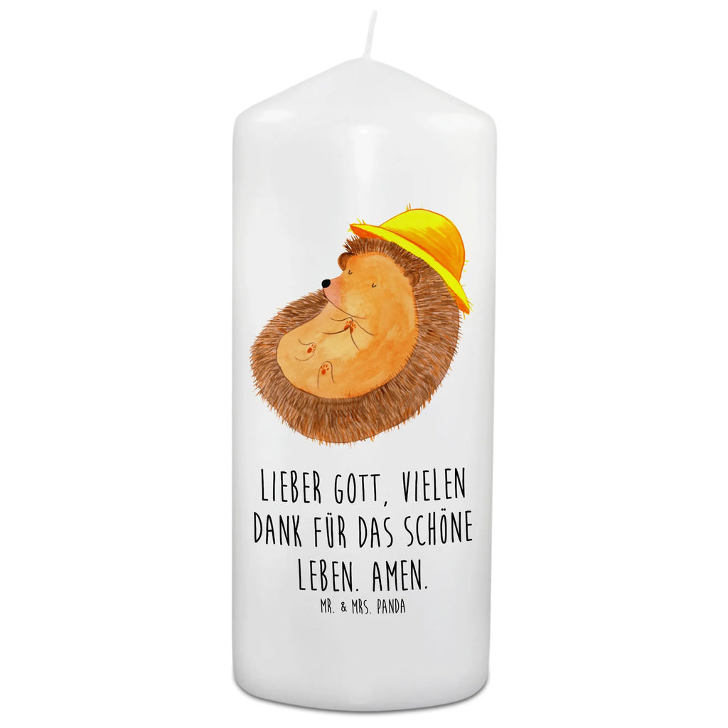 Kerze Igel betet Kerze, Taufkerze, Kommunionskerze, Geburtstagskerze, Geschenk Kerze, Taufgeschenk Kerze, Kerze mit Druck, Besondere Kerze, Geschenkidee Kerze, Kerze für Kommunion, Geburtstag Kerze, Kommunion Kerze, Tiermotive, Gute Laune, lustige Sprüche, Tiere, Igel, Igel mit Hut, Sonnenhut, Gott, Amen, beten, Leben, Dankbarkeit, Dankbar sein, dankbar, genießen