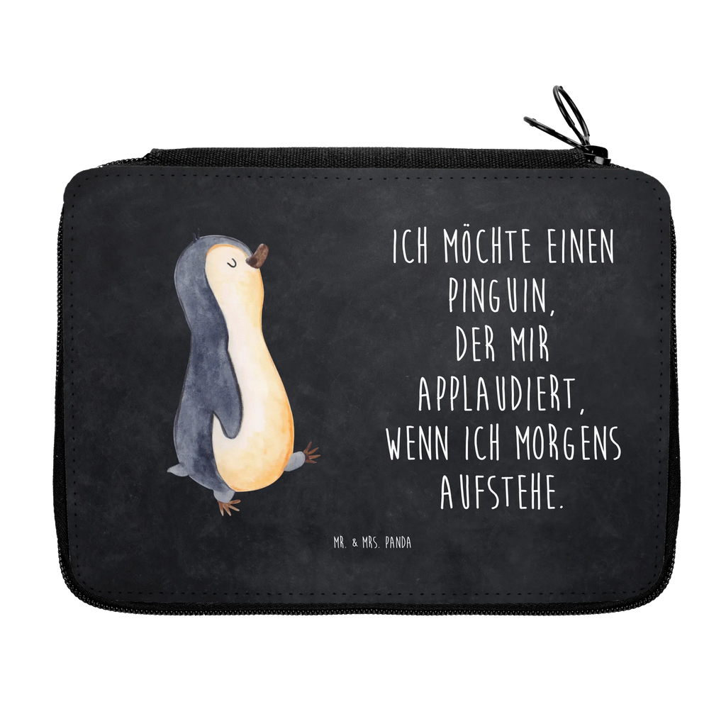 Federmappe Pinguin marschierend Federmappe, Stiftetasche, Stifte Etui, Schule, Einschulung, Geschenk, Kind, Schüler, Schülerin, Stifterolle, Federmäppchen, Motiv, Grundschule, Federmäppchen bedruckt, Büro Stifte Etui, Bestückte Federmappe, Kinder Federmappe, Federmappe Einschulung, Pinguin, Pinguine, Frühaufsteher, Langschläfer, Bruder, Schwester, Familie