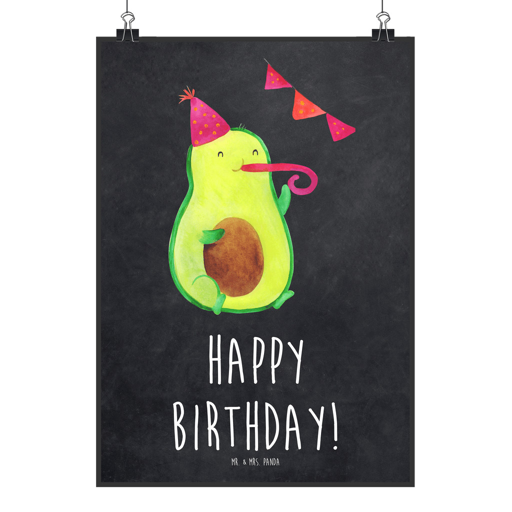 Poster Avocado Geburtstag Poster, Wandposter, Bild, Wanddeko, Küchenposter, Kinderposter, Wanddeko Bild, Raumdekoration, Wanddekoration, Handgemaltes Poster, Mr. & Mrs. Panda Poster, Designposter, Kunstdruck, Posterdruck, Avocado, Veggie, Vegan, Gesund