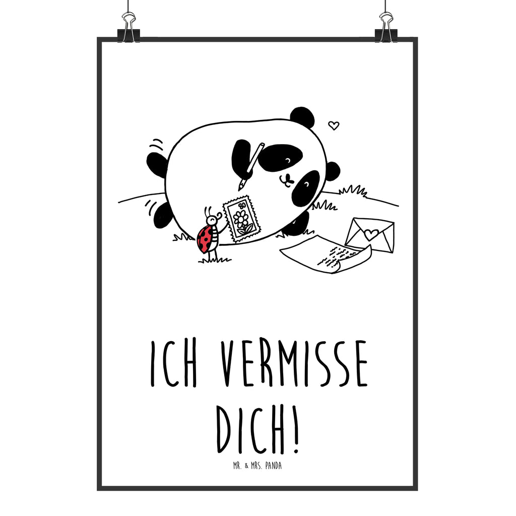 Poster Easy & Peasy Vermissen Poster, Wandposter, Bild, Wanddeko, Küchenposter, Kinderposter, Wanddeko Bild, Raumdekoration, Wanddekoration, Handgemaltes Poster, Mr. & Mrs. Panda Poster, Designposter, Kunstdruck, Posterdruck