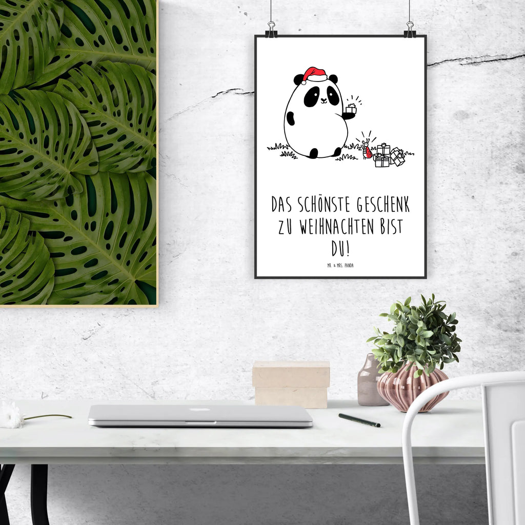 Poster Panda Weihnachtsgeschenk Poster, Wandposter, Bild, Wanddeko, Küchenposter, Kinderposter, Wanddeko Bild, Raumdekoration, Wanddekoration, Handgemaltes Poster, Mr. & Mrs. Panda Poster, Designposter, Kunstdruck, Posterdruck