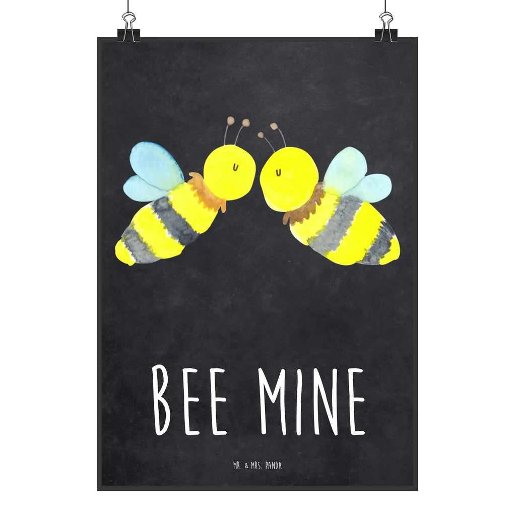 Poster Biene Liebe Poster, Wandposter, Bild, Wanddeko, Küchenposter, Kinderposter, Wanddeko Bild, Raumdekoration, Wanddekoration, Handgemaltes Poster, Mr. & Mrs. Panda Poster, Designposter, Kunstdruck, Posterdruck, Biene, Wespe, Hummel