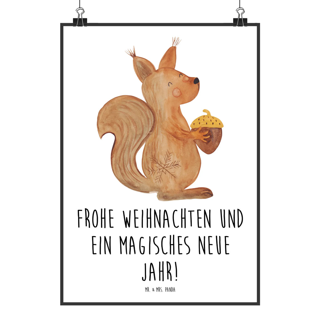 Poster Squirrel Christmas Poster, Wandposter, Bild, Wanddeko, Küchenposter, Kinderposter, Wanddeko Bild, Raumdekoration, Wanddekoration, Handgemaltes Poster, Mr. & Mrs. Panda Poster, Designposter, Kunstdruck, Posterdruck, Winter, Weihnachten, Weihnachtsdeko, Nikolaus, Advent, Heiligabend, Wintermotiv, Frohe Weihnachten, Frohes neues Jahr, Guten Rutsch, Weihnachtsmotiv, Weihnachtsgruß, Neujahr, Vogel