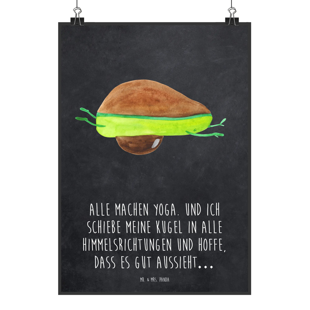 Poster Avocado Yoga Poster, Wandposter, Bild, Wanddeko, Küchenposter, Kinderposter, Wanddeko Bild, Raumdekoration, Wanddekoration, Handgemaltes Poster, Mr. & Mrs. Panda Poster, Designposter, Kunstdruck, Posterdruck, Avocado, Veggie, Vegan, Gesund, Avocado Yoga Vegan