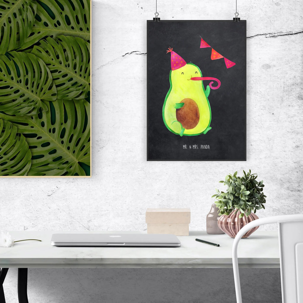 Poster Avocado Geburtstag Poster, Wandposter, Bild, Wanddeko, Küchenposter, Kinderposter, Wanddeko Bild, Raumdekoration, Wanddekoration, Handgemaltes Poster, Mr. & Mrs. Panda Poster, Designposter, Kunstdruck, Posterdruck, Avocado, Veggie, Vegan, Gesund