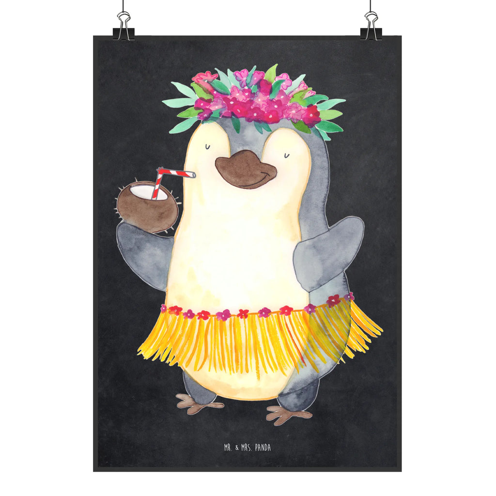 Poster Pinguin Kokosnuss Poster, Wandposter, Bild, Wanddeko, Küchenposter, Kinderposter, Wanddeko Bild, Raumdekoration, Wanddekoration, Handgemaltes Poster, Mr. & Mrs. Panda Poster, Designposter, Kunstdruck, Posterdruck, Pinguin, Aloha, Hawaii, Urlaub, Kokosnuss, Pinguine