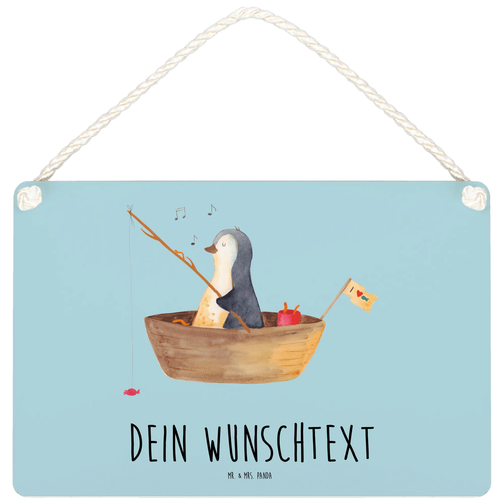 Personalisiertes Deko Schild Pinguin Angelboot Dekoschild, Deko Schild, Schild, Tür Schild, Türschild, Holzschild, Wandschild, Wanddeko, Pinguin, Pinguine, Angeln, Boot, Angelboot, Lebenslust, Leben, genießen, Motivation, Neustart, Neuanfang, Trennung, Scheidung, Geschenkidee Liebeskummer