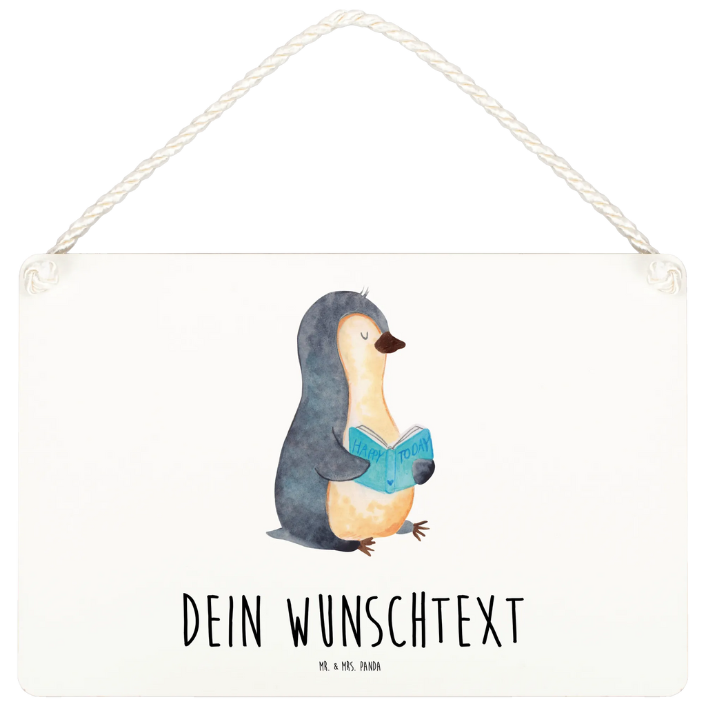 Personalisiertes Deko Schild Pinguin Buch Dekoschild, Deko Schild, Schild, Tür Schild, Türschild, Holzschild, Wandschild, Wanddeko, Pinguin, Pinguine, Buch, Lesen, Bücherwurm, Nichtstun, Faulenzen, Ferien, Urlaub, Freizeit