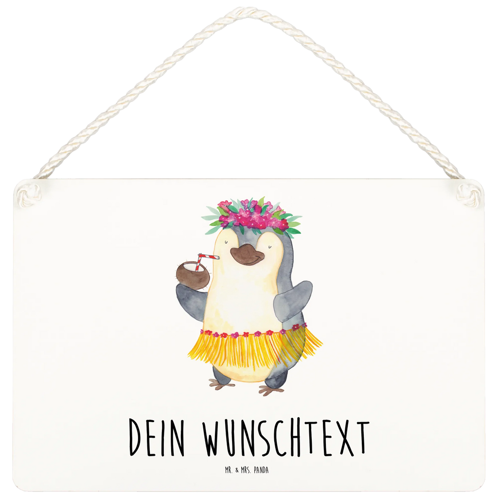 Personalisiertes Deko Schild Pinguin Kokosnuss Dekoschild, Deko Schild, Schild, Tür Schild, Türschild, Holzschild, Wandschild, Wanddeko, Pinguin, Aloha, Hawaii, Urlaub, Kokosnuss, Pinguine