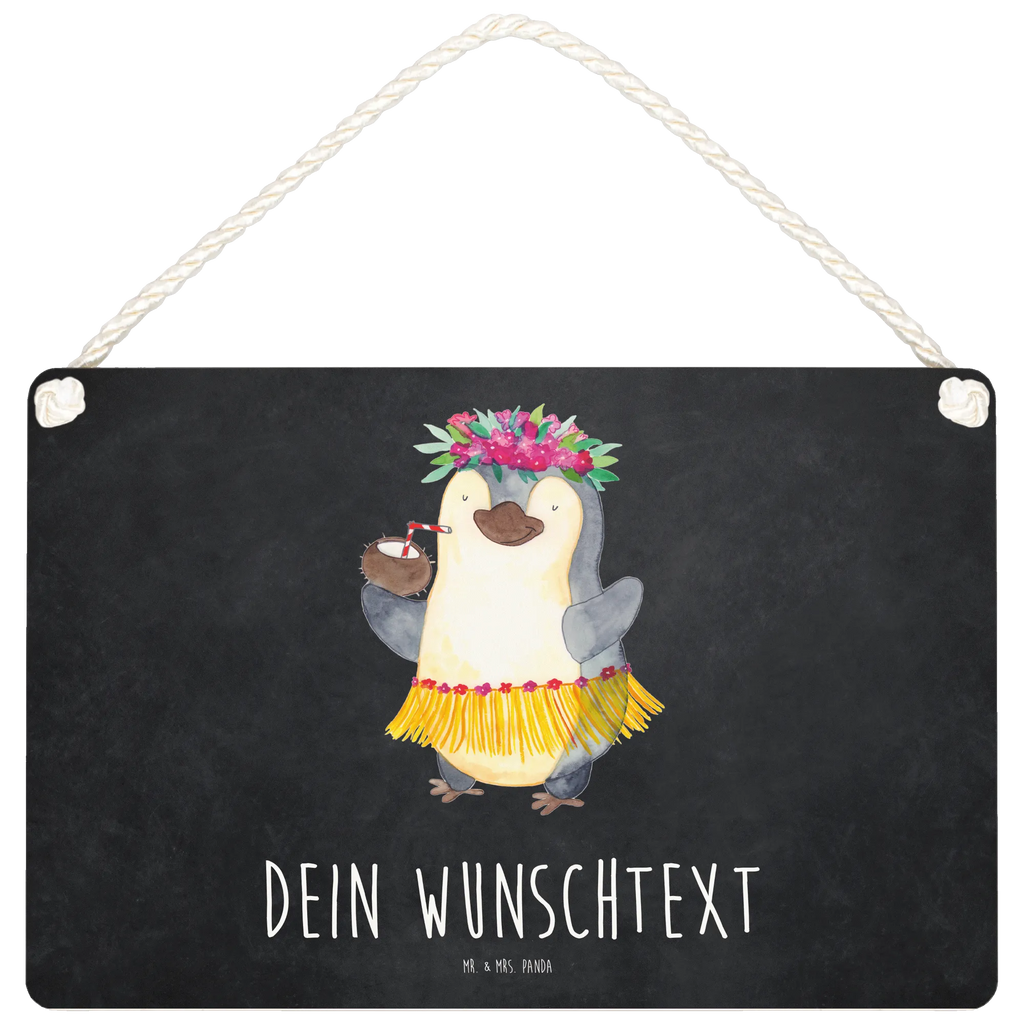 Personalisiertes Deko Schild Pinguin Kokosnuss Dekoschild, Deko Schild, Schild, Tür Schild, Türschild, Holzschild, Wandschild, Wanddeko, Pinguin, Aloha, Hawaii, Urlaub, Kokosnuss, Pinguine