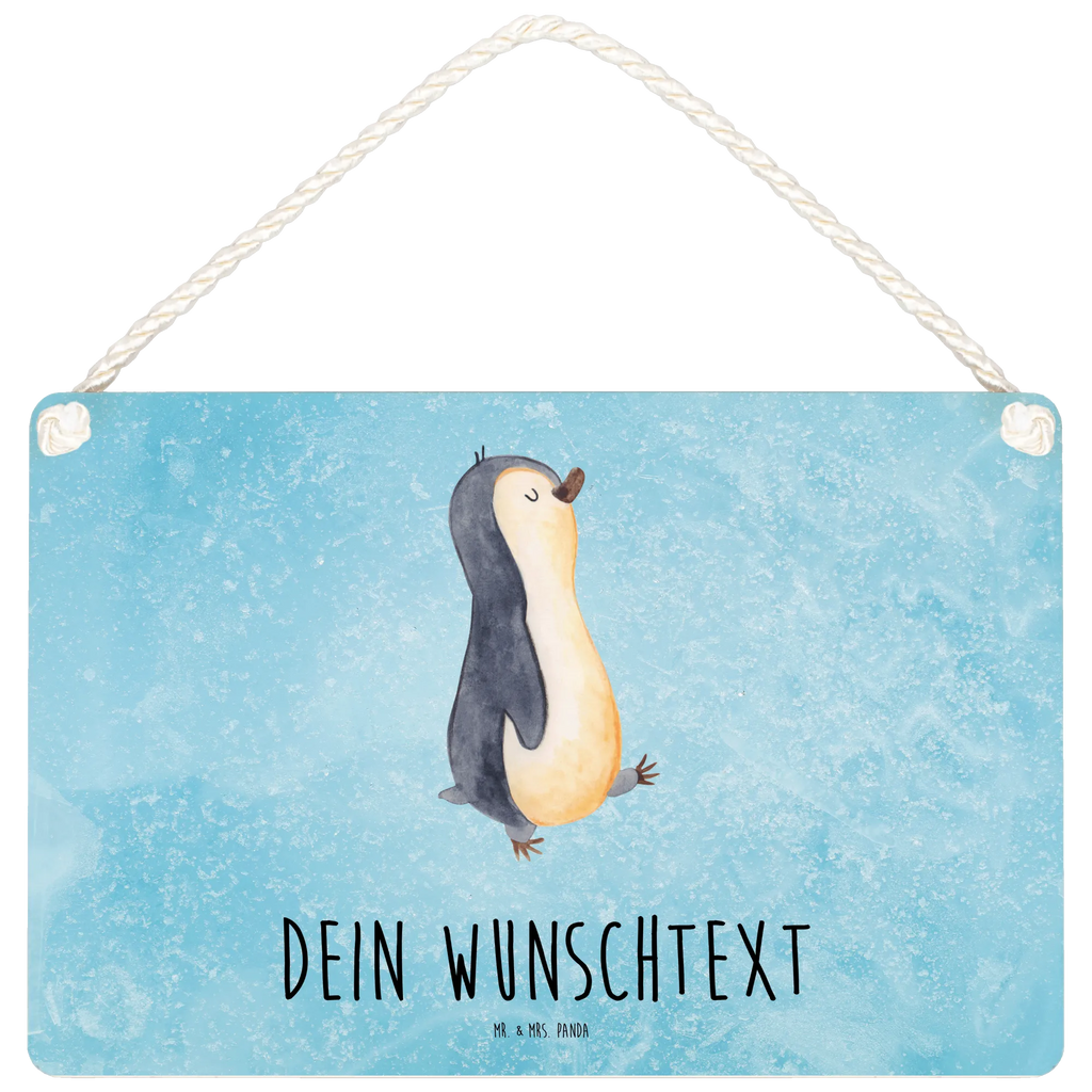 Personalisiertes Deko Schild Pinguin marschierend Dekoschild, Deko Schild, Schild, Tür Schild, Türschild, Holzschild, Wandschild, Wanddeko, Pinguin, Pinguine, Frühaufsteher, Langschläfer, Bruder, Schwester, Familie