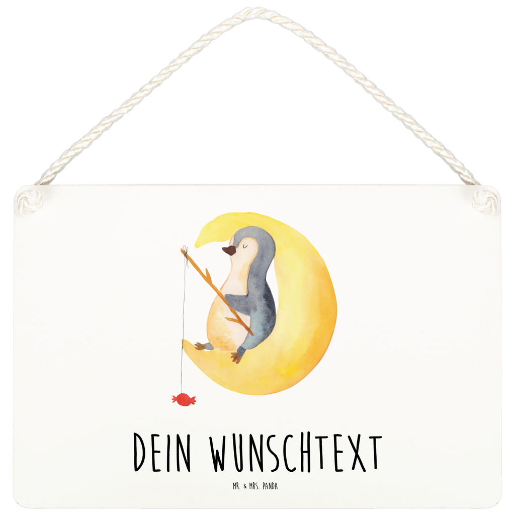 Personalisiertes Deko Schild Pinguin Mond Dekoschild, Deko Schild, Schild, Tür Schild, Türschild, Holzschild, Wandschild, Wanddeko, Pinguin, Pinguine, Spruch, schlafen, Nachtruhe, Einschlafen, Schlafzimmer, Schlafstörungen, Gästezimmer