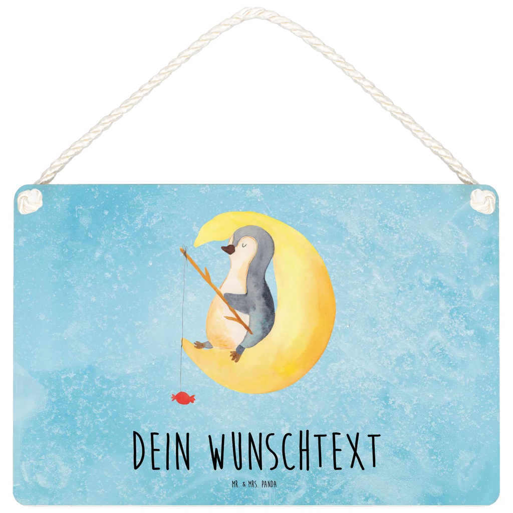 Personalisiertes Deko Schild Pinguin Mond Dekoschild, Deko Schild, Schild, Tür Schild, Türschild, Holzschild, Wandschild, Wanddeko, Pinguin, Pinguine, Spruch, schlafen, Nachtruhe, Einschlafen, Schlafzimmer, Schlafstörungen, Gästezimmer