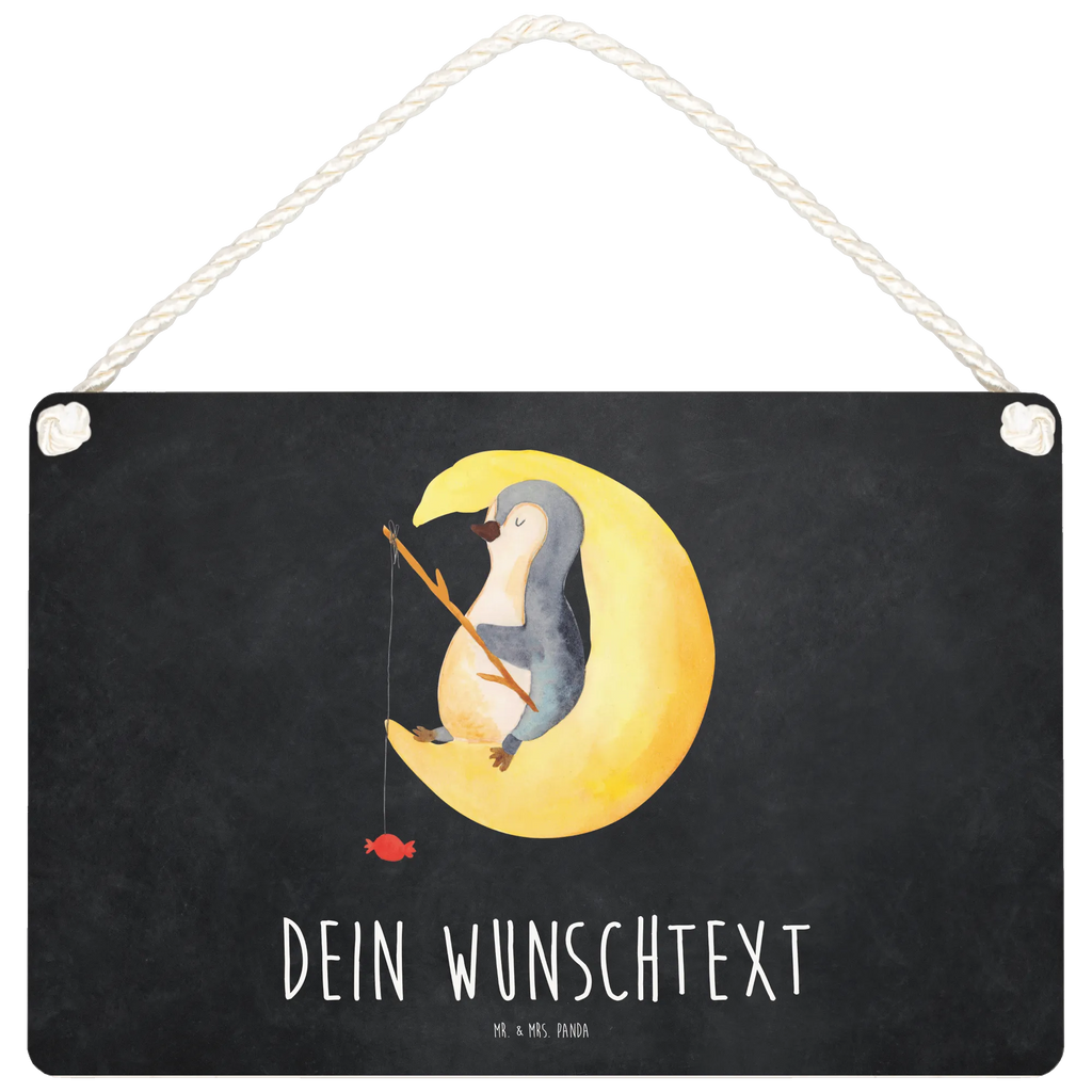 Personalisiertes Deko Schild Pinguin Mond Dekoschild, Deko Schild, Schild, Tür Schild, Türschild, Holzschild, Wandschild, Wanddeko, Pinguin, Pinguine, Spruch, schlafen, Nachtruhe, Einschlafen, Schlafzimmer, Schlafstörungen, Gästezimmer