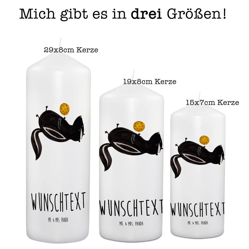 Personalisierte Kerze Stinktier Ball Kerze, Taufkerze, Kommunionskerze, Geburtstagskerze, Geschenk Kerze, Taufgeschenk Kerze, Kerze mit Druck, Besondere Kerze, Geschenkidee Kerze, Kerze für Kommunion, kerze personalisiert, personalisierte kerze, personalisierte kerzen, Stinktier, Skunk, Wildtier, Raubtier, Stinker, Stinki, verspielt, Weisheit