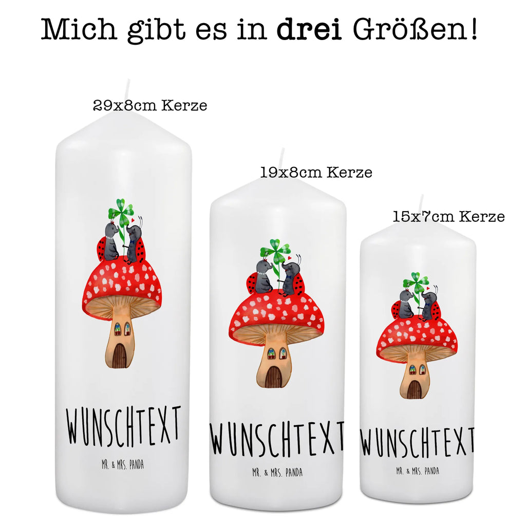 Personalisierte Kerze Marienkäfer Paar Fliegenpilz Kerze, Taufkerze, Kommunionskerze, Geburtstagskerze, Geschenk Kerze, Taufgeschenk Kerze, Kerze mit Druck, Besondere Kerze, Geschenkidee Kerze, Kerze für Kommunion, kerze personalisiert, personalisierte kerze, personalisierte kerzen, Tiermotive, Gute Laune, lustige Sprüche, Tiere, Haus, Wohnung, zuhause, Fliegenpilz, Marienkäfer, Fleigenpilzhaus