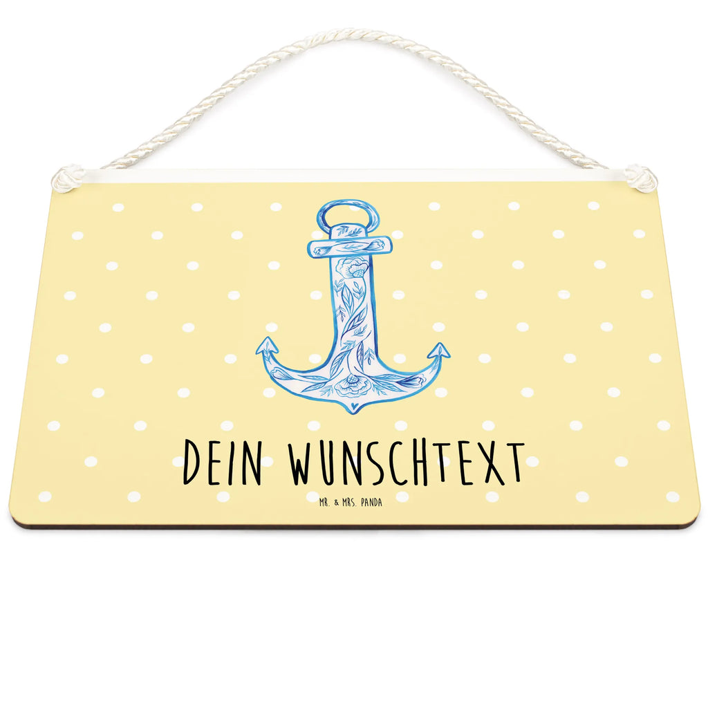 Personalisiertes Deko Schild Anker Blau Dekoschild, Deko Schild, Schild, Tür Schild, Türschild, Holzschild, Wandschild, Wanddeko, Tiermotive, Gute Laune, lustige Sprüche, Tiere