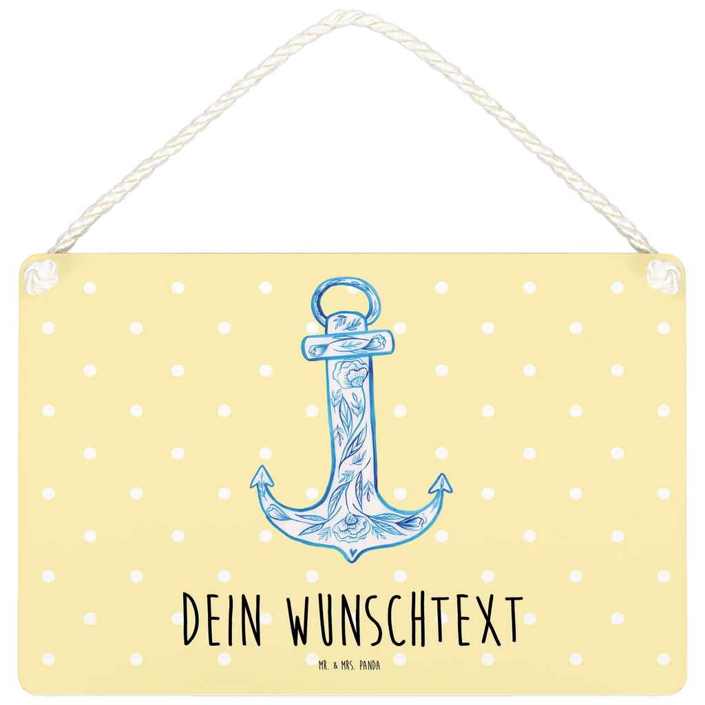 Personalisiertes Deko Schild Anker Blau Dekoschild, Deko Schild, Schild, Tür Schild, Türschild, Holzschild, Wandschild, Wanddeko, Tiermotive, Gute Laune, lustige Sprüche, Tiere