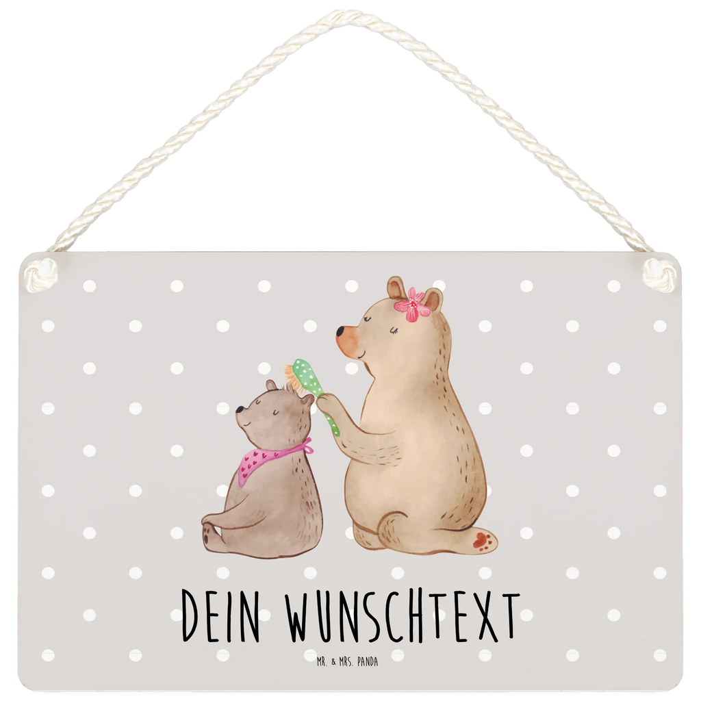 Personalisiertes Deko Schild Bär mit Kind Dekoschild, Deko Schild, Schild, Tür Schild, Türschild, Holzschild, Wandschild, Wanddeko, Familie, Vatertag, Muttertag, Bruder, Schwester, Mama, Papa, Oma, Opa, Geschenk, Mutti, Mutter