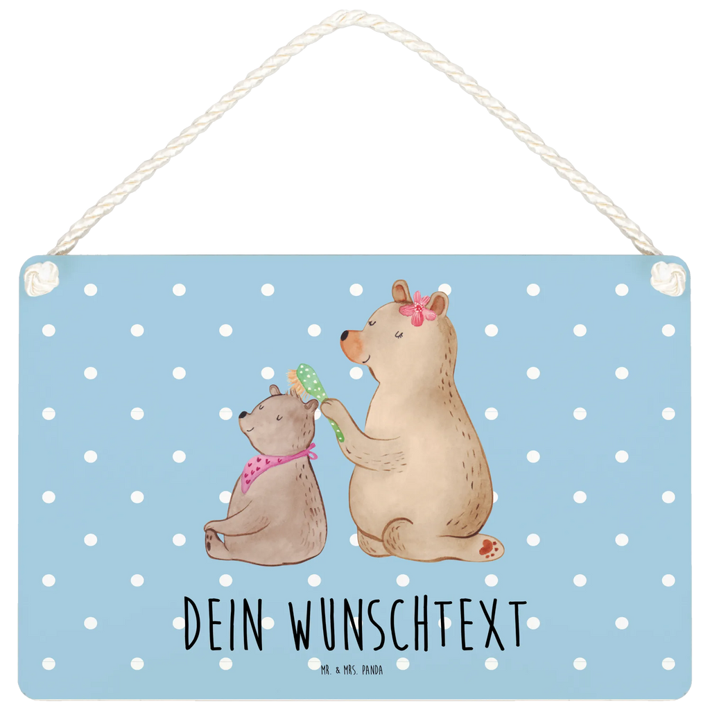 Personalisiertes Deko Schild Bär mit Kind Dekoschild, Deko Schild, Schild, Tür Schild, Türschild, Holzschild, Wandschild, Wanddeko, Familie, Vatertag, Muttertag, Bruder, Schwester, Mama, Papa, Oma, Opa, Geschenk, Mutti, Mutter