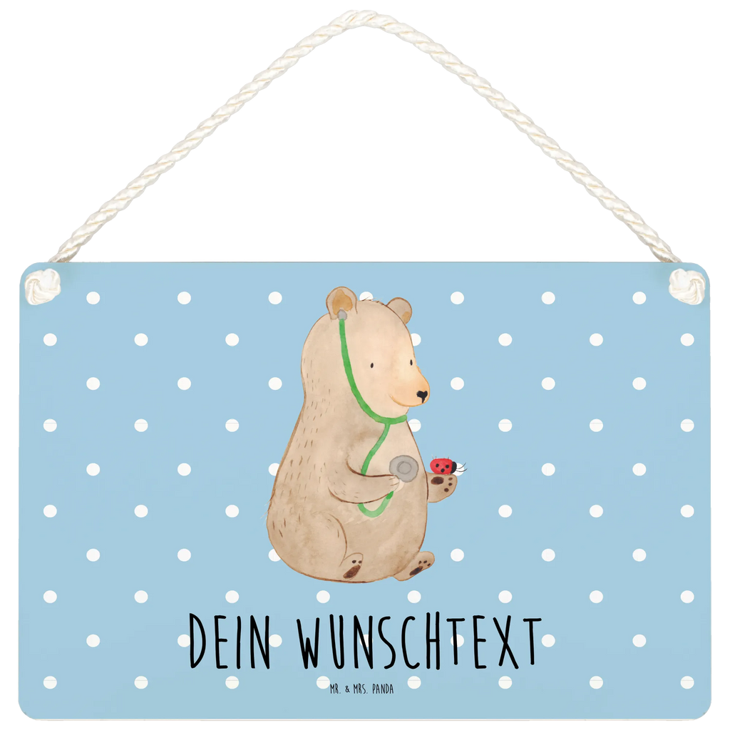 Personalisiertes Deko Schild Bär Arzt Dekoschild, Deko Schild, Schild, Tür Schild, Türschild, Holzschild, Wandschild, Wanddeko, Bär, Teddy, Teddybär, Arzt, Ärztin, Doktor, Professor, Doktorin, Professorin