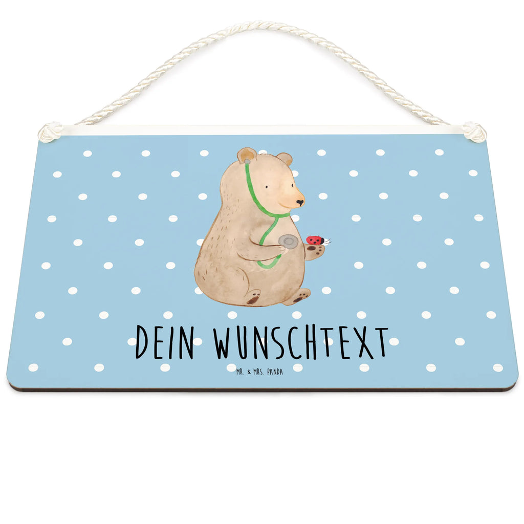 Personalisiertes Deko Schild Bär Arzt Dekoschild, Deko Schild, Schild, Tür Schild, Türschild, Holzschild, Wandschild, Wanddeko, Bär, Teddy, Teddybär, Arzt, Ärztin, Doktor, Professor, Doktorin, Professorin